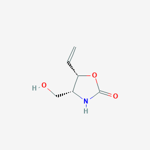 molecular formula C6H9NO3 B13564954 (4R,5S)-5-ethenyl-4-(hydroxymethyl)-1,3-oxazolidin-2-one 