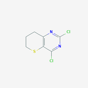 molecular formula C7H6Cl2N2S B1356498 2,4-二氯-7,8-二氢-6H-硫代吡喃[3,2-D]嘧啶 CAS No. 87466-23-7