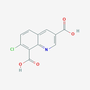 molecular formula C11H6ClNO4 B1356501 7-氯喹啉-3,8-二甲酸 CAS No. 90717-07-0