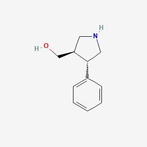 molecular formula C11H15NO B1356502 ((3R,4S)-4-Phenylpyrrolidin-3-YL)methanol CAS No. 848307-24-4