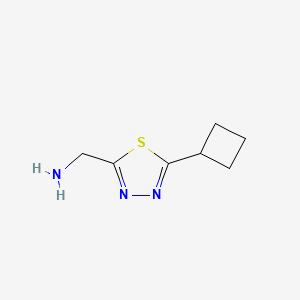 molecular formula C7H11N3S B13565065 (5-Cyclobutyl-1,3,4-thiadiazol-2-yl)methanamine 