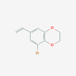 molecular formula C10H9BrO2 B13565122 5-Bromo-7-vinyl-2,3-dihydrobenzo[b][1,4]dioxine 