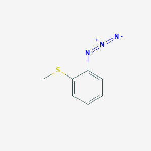 molecular formula C7H7N3S B13565149 1-Azido-2-(methylsulfanyl)benzene 