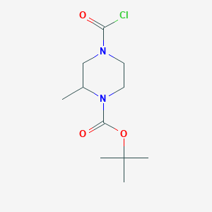 molecular formula C11H19ClN2O3 B13565151 Tert-butyl4-(carboxy)-2-methylpiperazine-1-carboxylate 