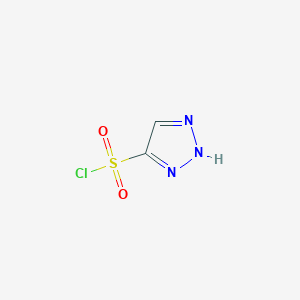 molecular formula C2H2ClN3O2S B13565175 2H-1,2,3-Triazole-4-sulfonyl chloride 