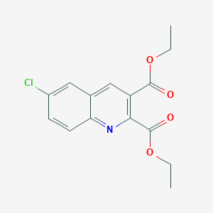molecular formula C15H14ClNO4 B1356520 6-Chloroquinoline-2,3-dicarboxylic acid diethyl ester CAS No. 92525-74-1