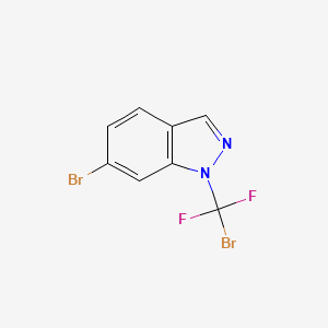 molecular formula C8H4Br2F2N2 B13565219 6-bromo-1-(bromodifluoromethyl)-1H-indazole 