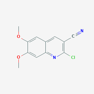 molecular formula C12H9ClN2O2 B1356526 2-Chloro-6,7-dimethoxy-3-quinolinecarbonitrile CAS No. 93299-56-0