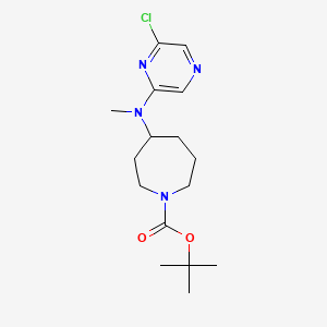 molecular formula C16H25ClN4O2 B13565283 Tert-butyl4-[(6-chloropyrazin-2-yl)(methyl)amino]azepane-1-carboxylate 