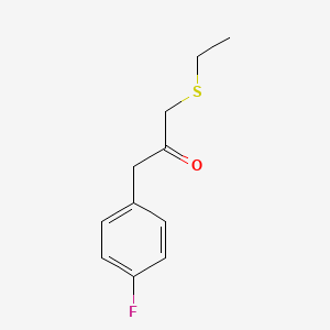 molecular formula C11H13FOS B13565297 1-(Ethylthio)-3-(4-fluorophenyl)propan-2-one 