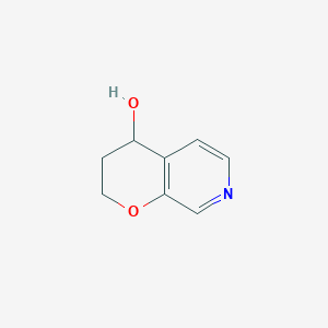 molecular formula C8H9NO2 B13565328 2H,3H,4H-pyrano[2,3-c]pyridin-4-ol 