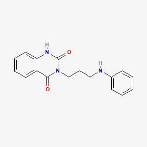 molecular formula C17H17N3O2 B1356537 3-(3-苯氨基-丙基)-1H-喹唑啉-2,4-二酮 CAS No. 94507-33-2