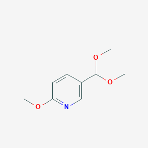 molecular formula C9H13NO3 B1356538 5-(Dimethoxymethyl)-2-methoxypyridine CAS No. 95652-83-8