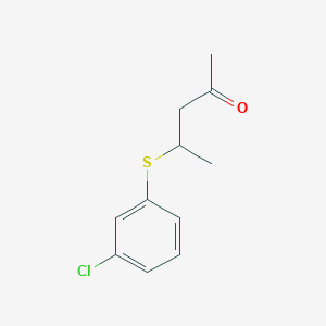 4-((3-Chlorophenyl)thio)pentan-2-one