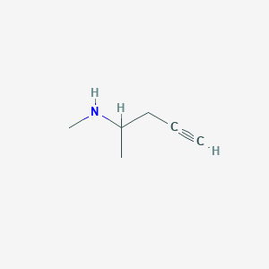 molecular formula C6H11N B13565399 Methyl(pent-4-yn-2-yl)amine 