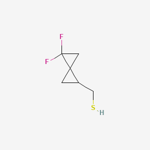 molecular formula C6H8F2S B13565409 {4,4-Difluorospiro[2.2]pentan-1-yl}methanethiol 