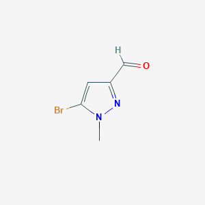 molecular formula C5H5BrN2O B13565413 5-Bromo-1-methyl-1H-pyrazole-3-carbaldehyde 