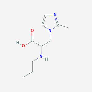 molecular formula C10H17N3O2 B13565447 3-(2-Methyl-1h-imidazol-1-yl)-2-(propylamino)propanoic acid 