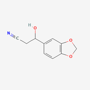 3-(Benzo[d][1,3]dioxol-5-yl)-3-hydroxypropanenitrile