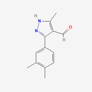 3-(3,4-dimethylphenyl)-5-methyl-1H-pyrazole-4-carbaldehyde