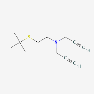 molecular formula C12H19NS B13565512 [2-(Tert-butylsulfanyl)ethyl]bis(prop-2-yn-1-yl)amine 