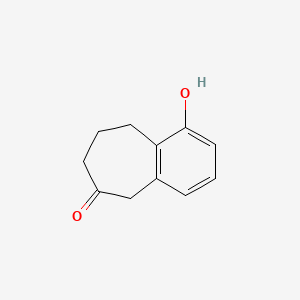 molecular formula C11H12O2 B13565522 1-hydroxy-6,7,8,9-tetrahydro-5H-benzo[7]annulen-6-one 