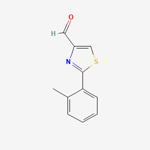 molecular formula C11H9NOS B1356553 2-邻甲苯基-噻唑-4-甲醛 CAS No. 91137-12-1