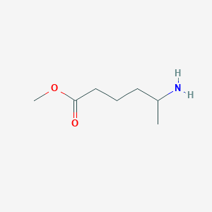 molecular formula C7H15NO2 B13565533 Methyl 5-aminohexanoate 