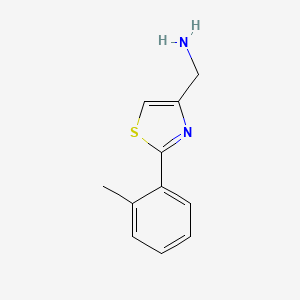 B1356554 (2-(O-Tolyl)thiazol-4-YL)methanamine CAS No. 885280-68-2