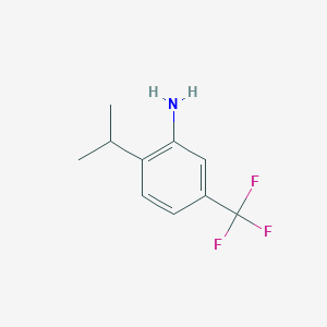 molecular formula C10H12F3N B13565611 2-Isopropyl-5-(trifluoromethyl)aniline 