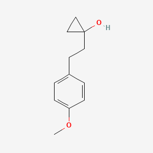 molecular formula C12H16O2 B13565621 1-(4-Methoxyphenethyl)cyclopropan-1-ol 