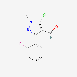 5-Chloro-3-(2-fluorophenyl)-1-methyl-1h-pyrazole-4-carboxaldehyde