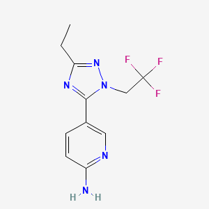 5-[3-ethyl-1-(2,2,2-trifluoroethyl)-1H-1,2,4-triazol-5-yl]pyridin-2-amine