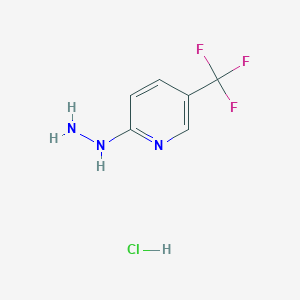 molecular formula C6H7ClF3N3 B1356564 2-肼基-5-(三氟甲基)吡啶，盐酸盐 CAS No. 1049744-89-9