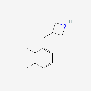 molecular formula C12H17N B13565658 3-[(2,3-Dimethylphenyl)methyl]azetidine 