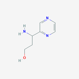 3-Amino-3-(pyrazin-2-yl)propan-1-ol