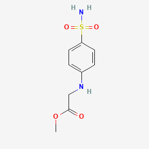 molecular formula C9H12N2O4S B13565753 Methyl (4-sulfamoylphenyl)glycinate 