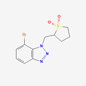 2-((7-Bromo-1H-benzo[d][1,2,3]triazol-1-yl)methyl)tetrahydrothiophene 1,1-dioxide