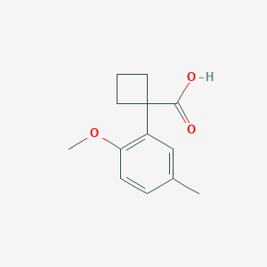 1-(2-Methoxy-5-methylphenyl)cyclobutane-1-carboxylic acid