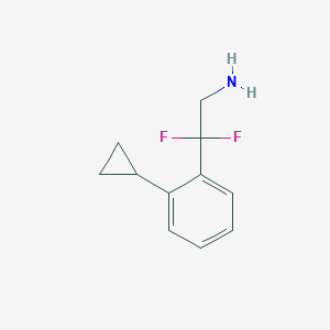 2-(2-Cyclopropylphenyl)-2,2-difluoroethan-1-amine