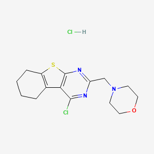 3-Chloro-5-[(morpholin-4-yl)methyl]-8-thia-4,6-diazatricyclo[7.4.0.0,2,7]trideca-1(9),2,4,6-tetraenehydrochloride