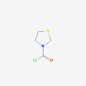 molecular formula C4H6ClNOS B13565850 1,3-Thiazolidine-3-carbonylchloride 