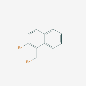 molecular formula C11H8Br2 B13565851 2-Bromo-1-(bromomethyl)naphthalene 