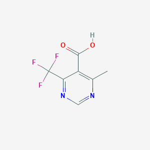 molecular formula C7H5F3N2O2 B13565862 4-Methyl-6-(trifluoromethyl)pyrimidine-5-carboxylic acid 