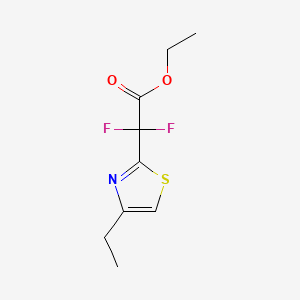 molecular formula C9H11F2NO2S B13565864 Ethyl2-(4-ethyl-1,3-thiazol-2-yl)-2,2-difluoroacetate 