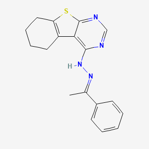 N-[(E)-1-phenylethylideneamino]-5,6,7,8-tetrahydrobenzothiopheno[2,3-d]pyrimidin-4-amine