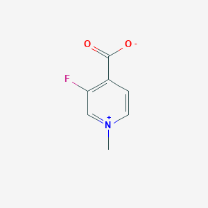 molecular formula C7H6FNO2 B13565878 3-Fluoro-1-methylpyridin-1-ium-4-carboxylate 