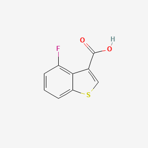 molecular formula C9H5FO2S B13565888 4-Fluoro-1-benzothiophene-3-carboxylic acid 