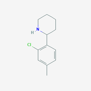 molecular formula C12H16ClN B13565903 2-(2-Chloro-4-methylphenyl)piperidine 