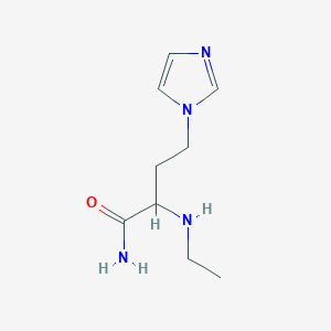 molecular formula C9H16N4O B13565931 2-(Ethylamino)-4-(1h-imidazol-1-yl)butanamide 